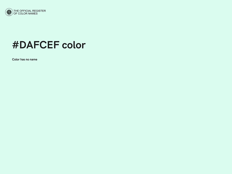 #DAFCEF color image