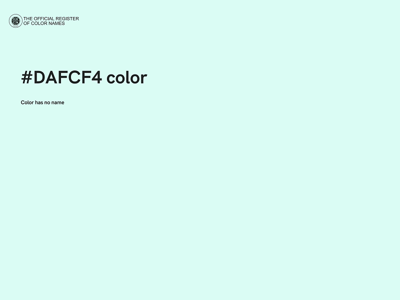 #DAFCF4 color image