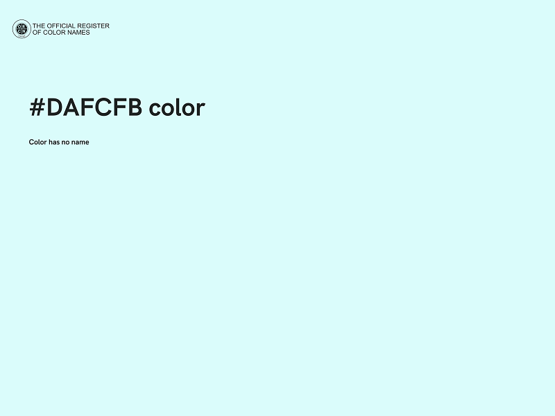 #DAFCFB color image