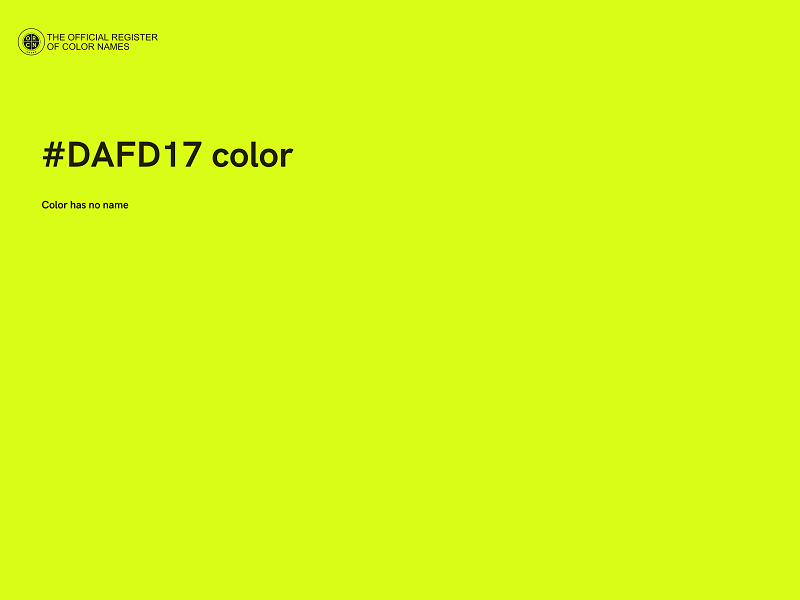 #DAFD17 color image