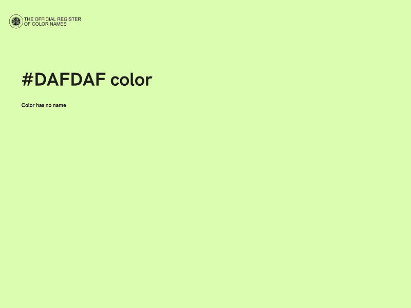 #DAFDAF color image