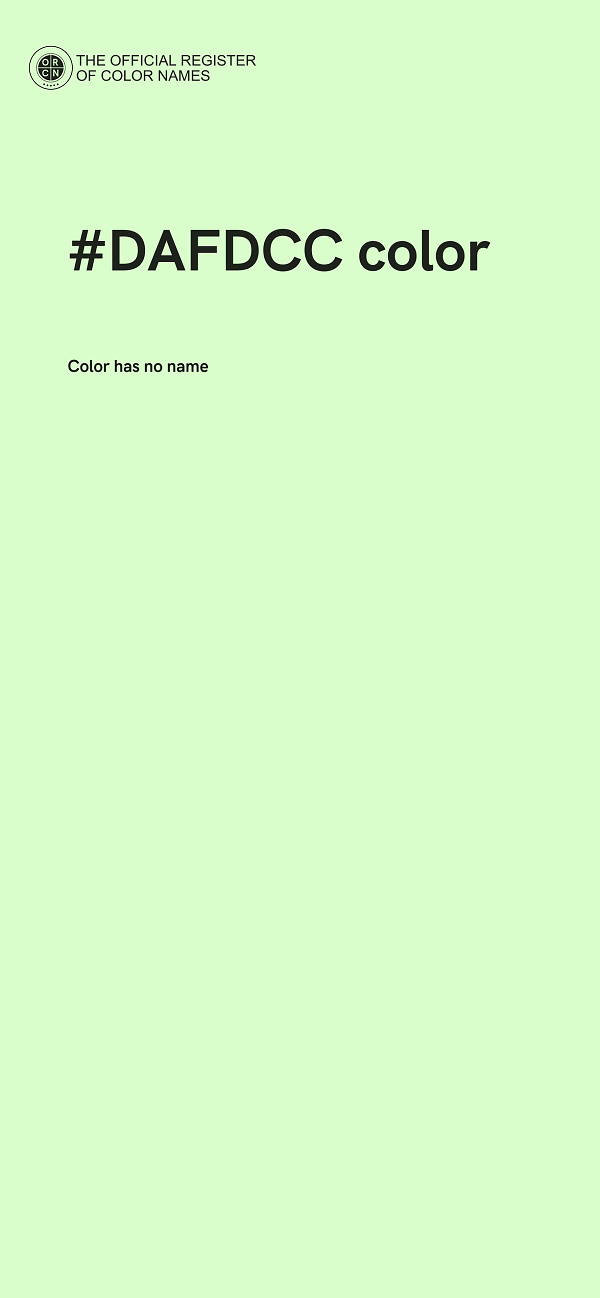 #DAFDCC color image