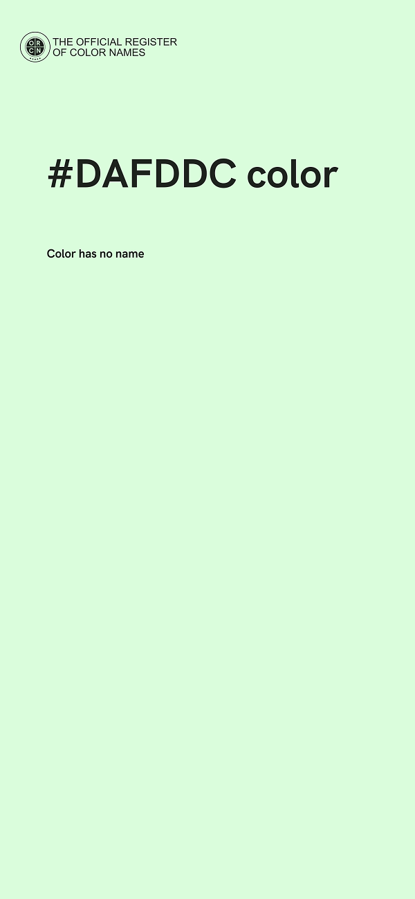 #DAFDDC color image