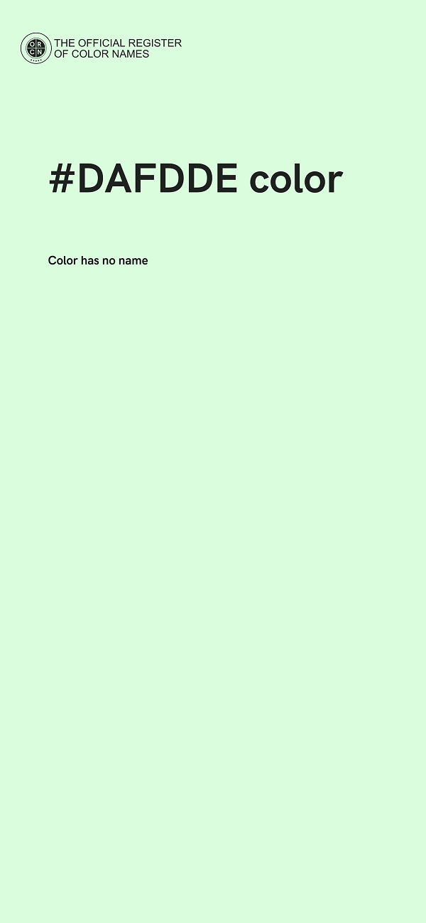 #DAFDDE color image