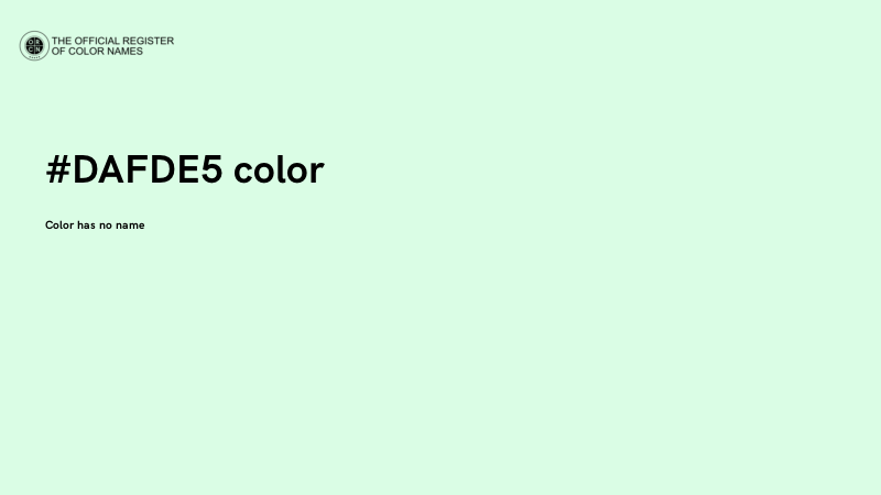 #DAFDE5 color image