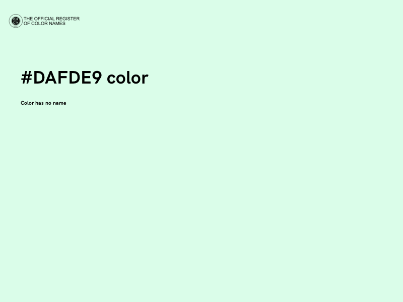 #DAFDE9 color image