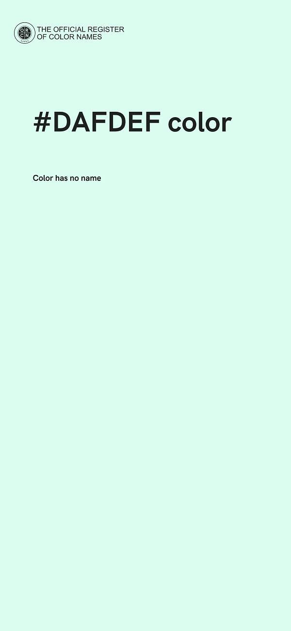 #DAFDEF color image