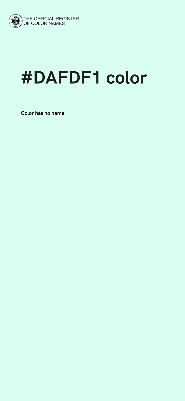 #DAFDF1 color image