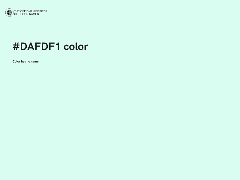 #DAFDF1 color image