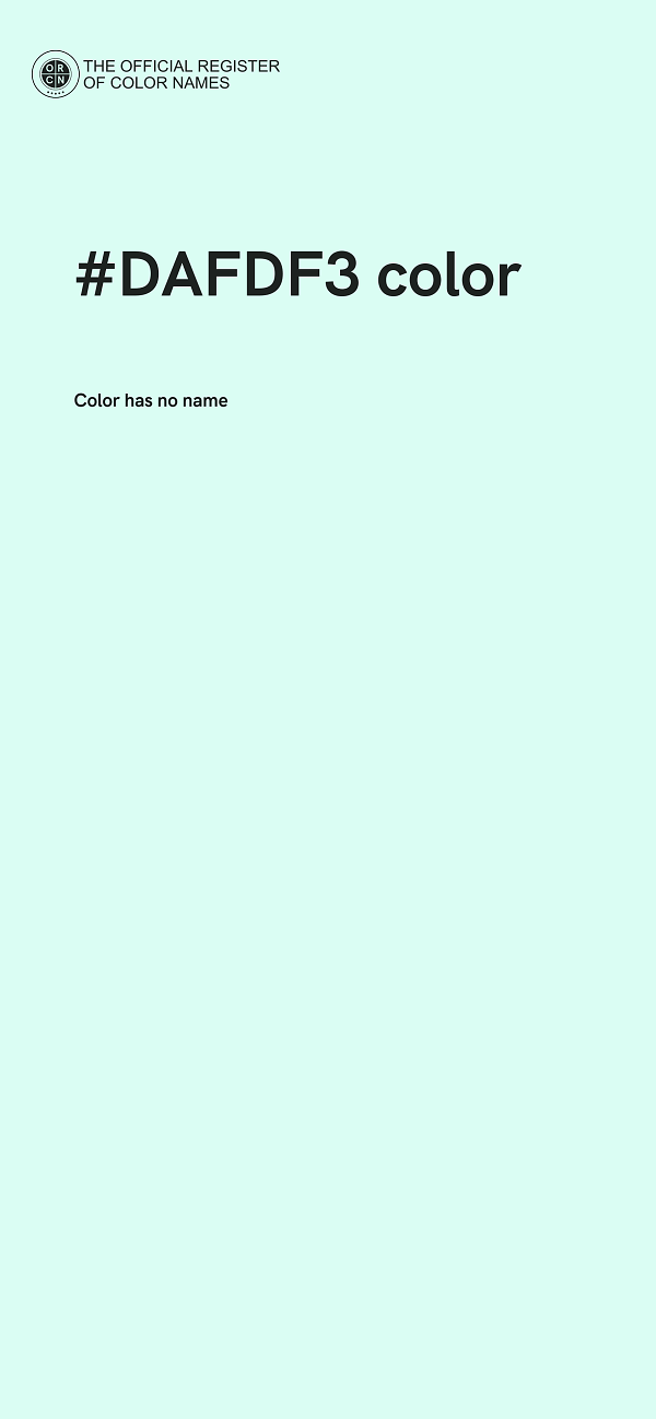 #DAFDF3 color image
