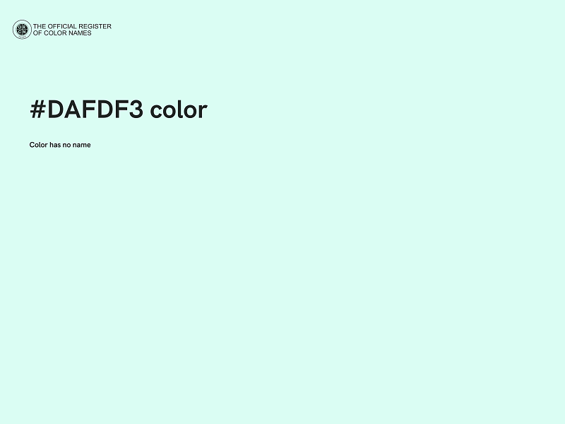 #DAFDF3 color image