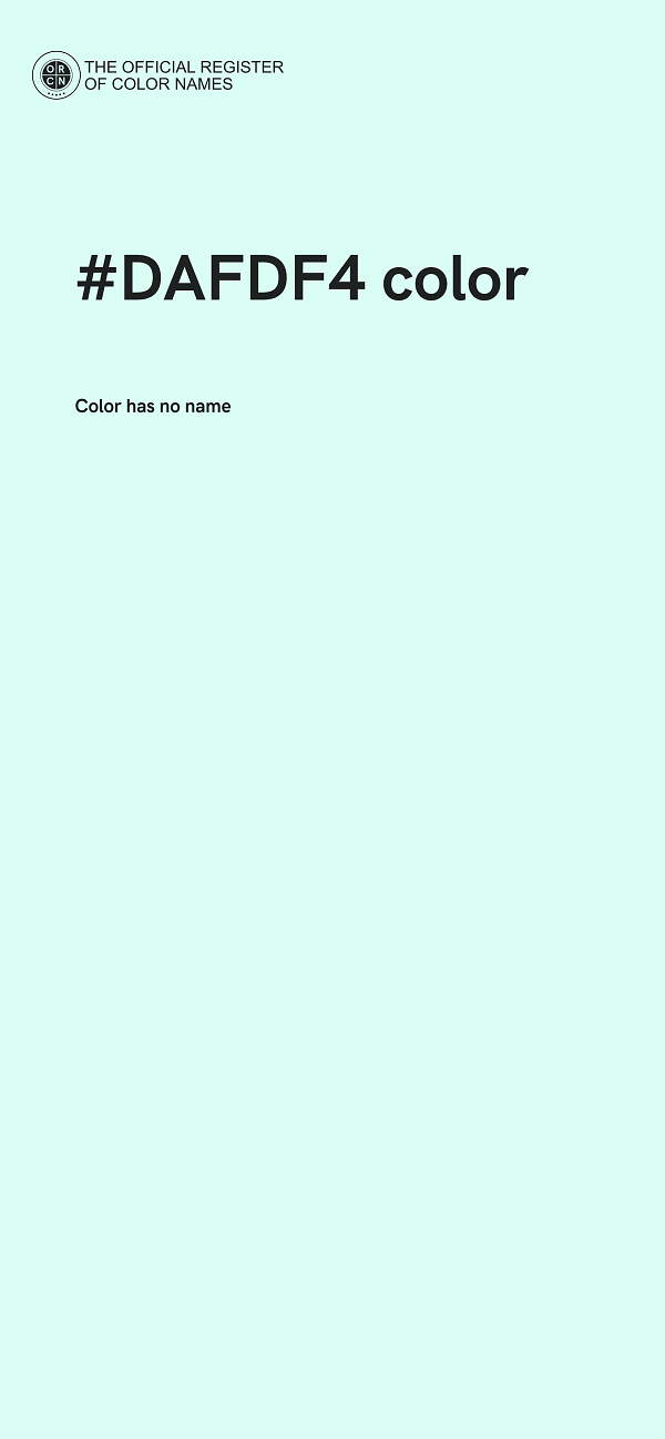 #DAFDF4 color image