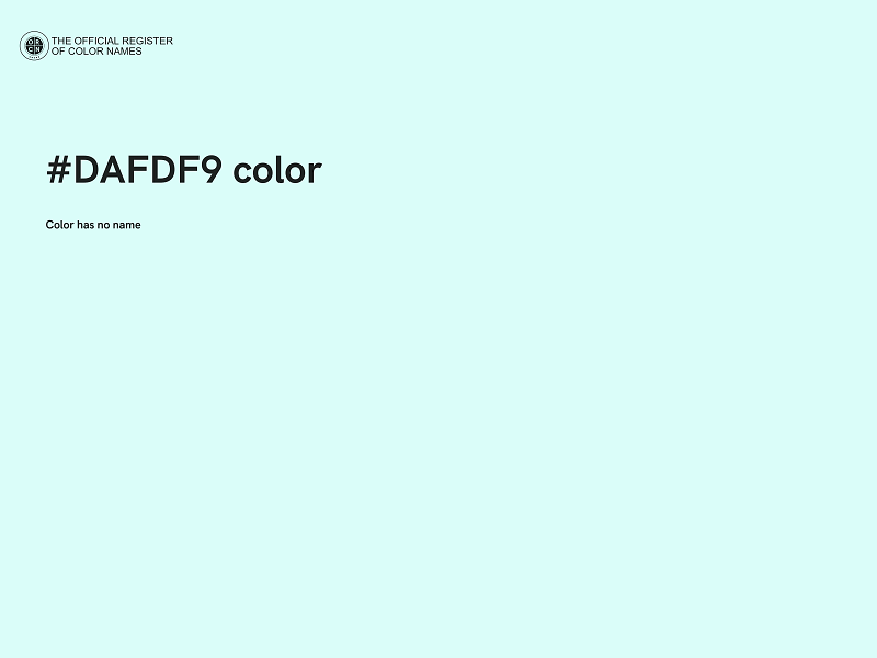 #DAFDF9 color image