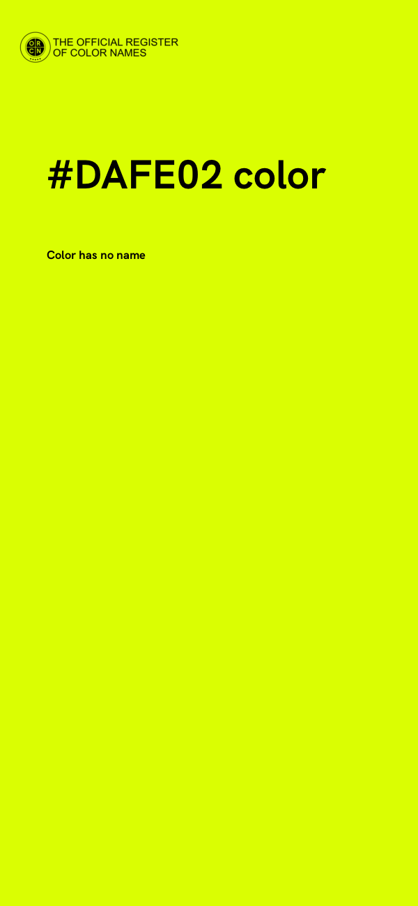 #DAFE02 color image