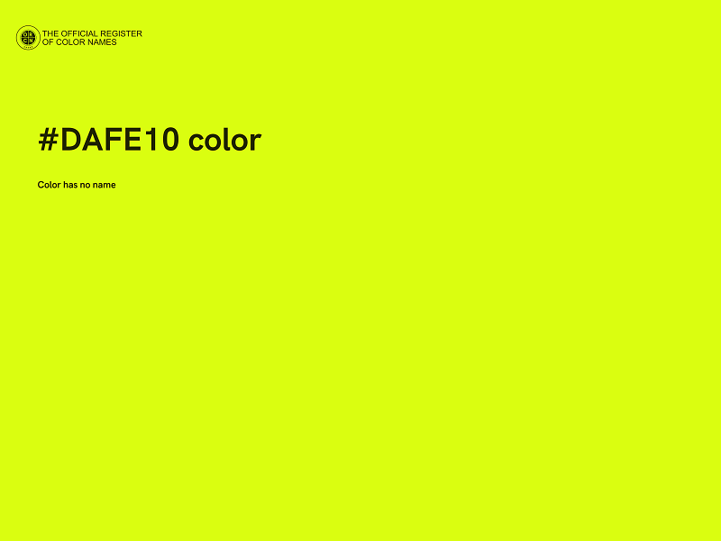 #DAFE10 color image