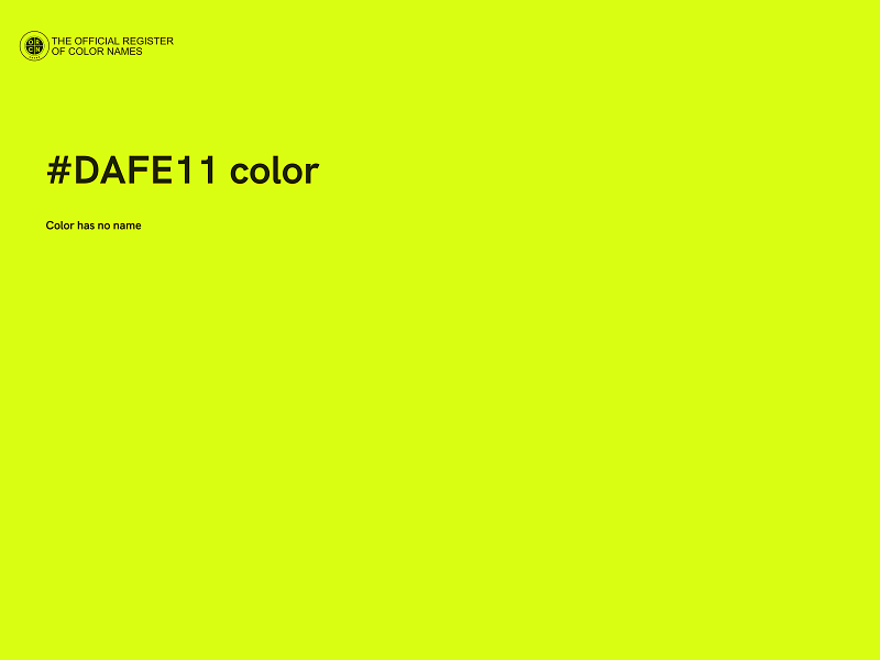 #DAFE11 color image