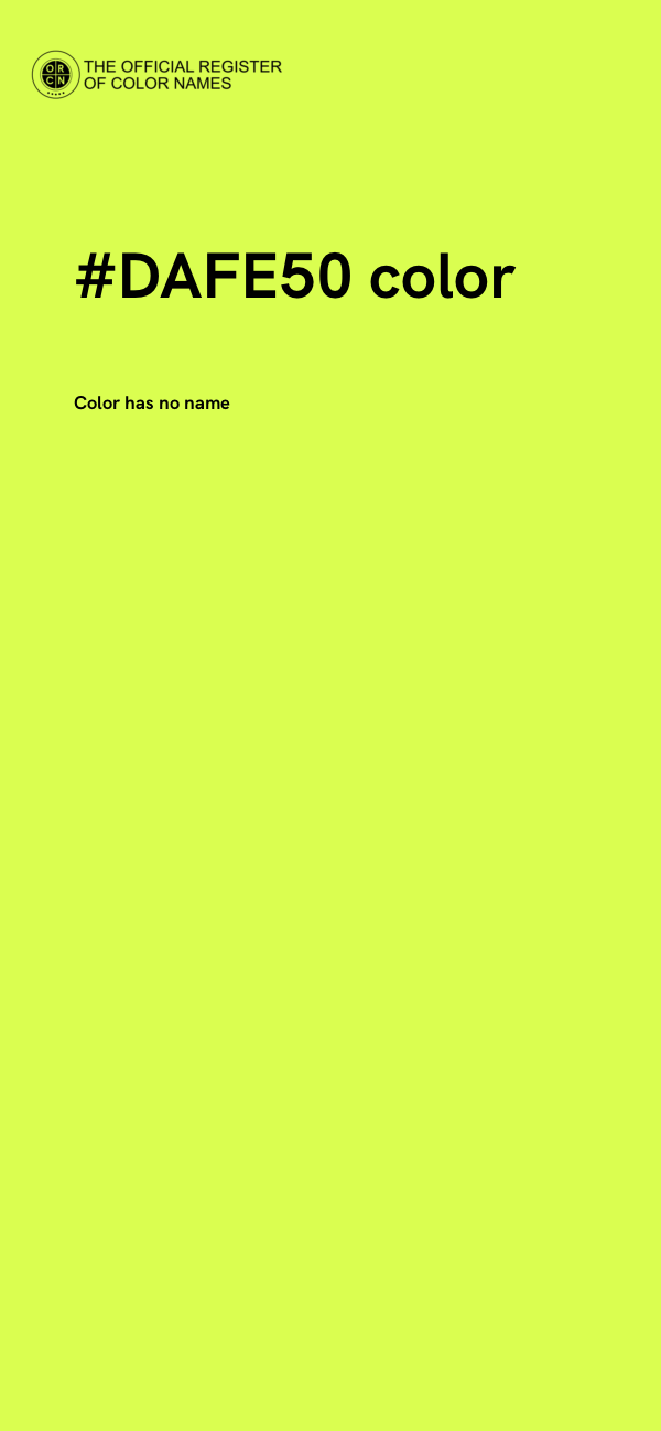 #DAFE50 color image