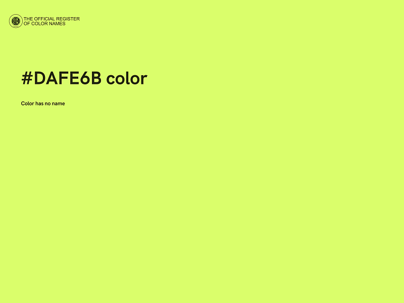 #DAFE6B color image