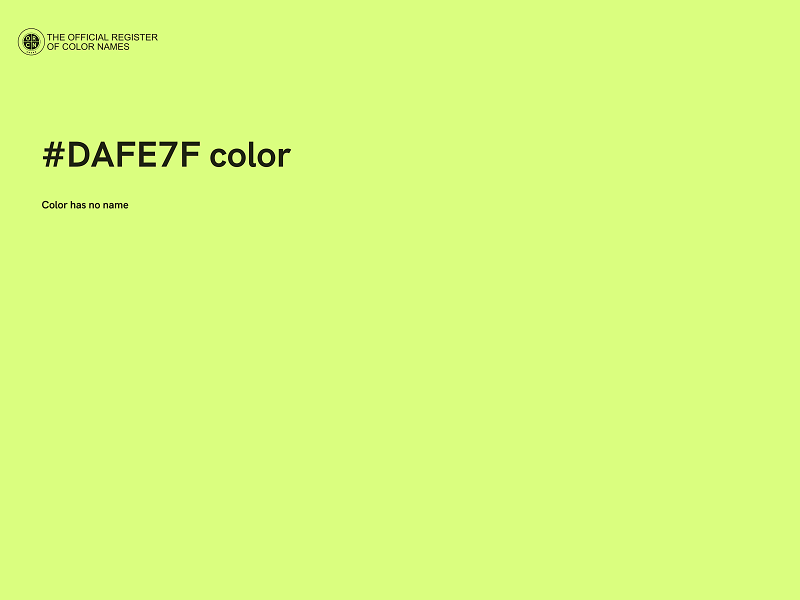 #DAFE7F color image