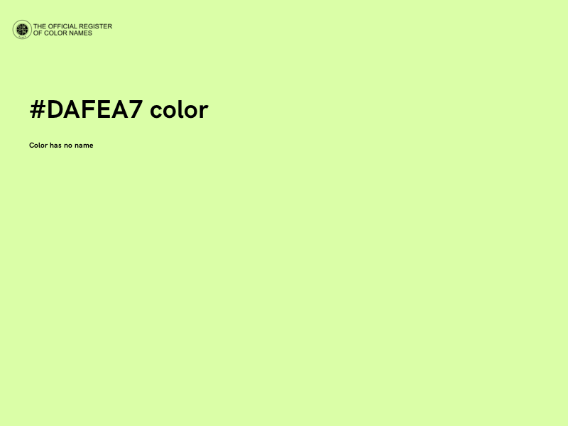 #DAFEA7 color image