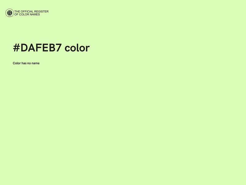 #DAFEB7 color image
