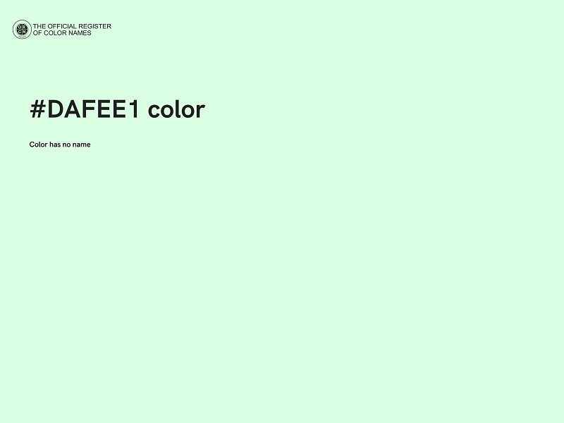 #DAFEE1 color image