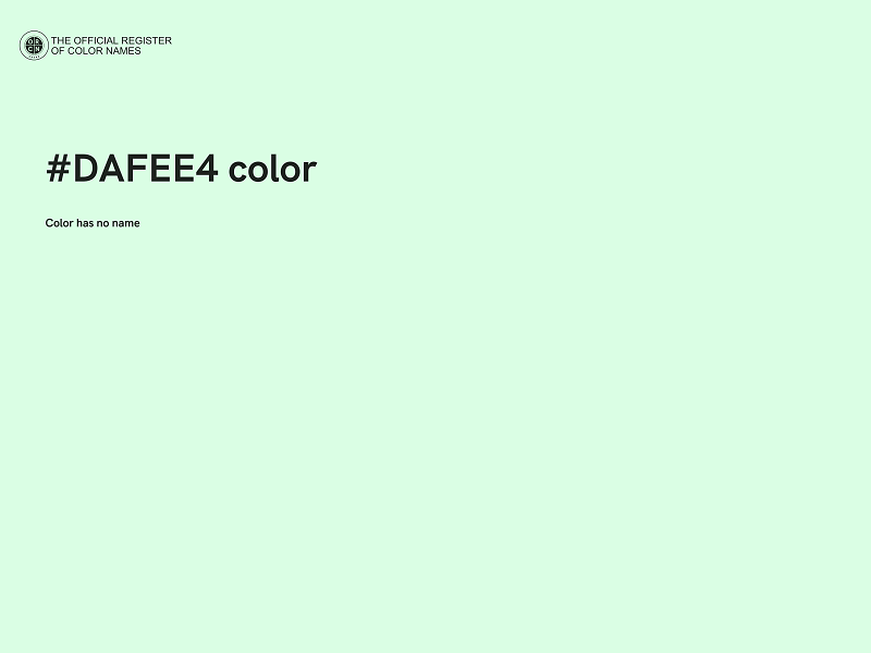 #DAFEE4 color image