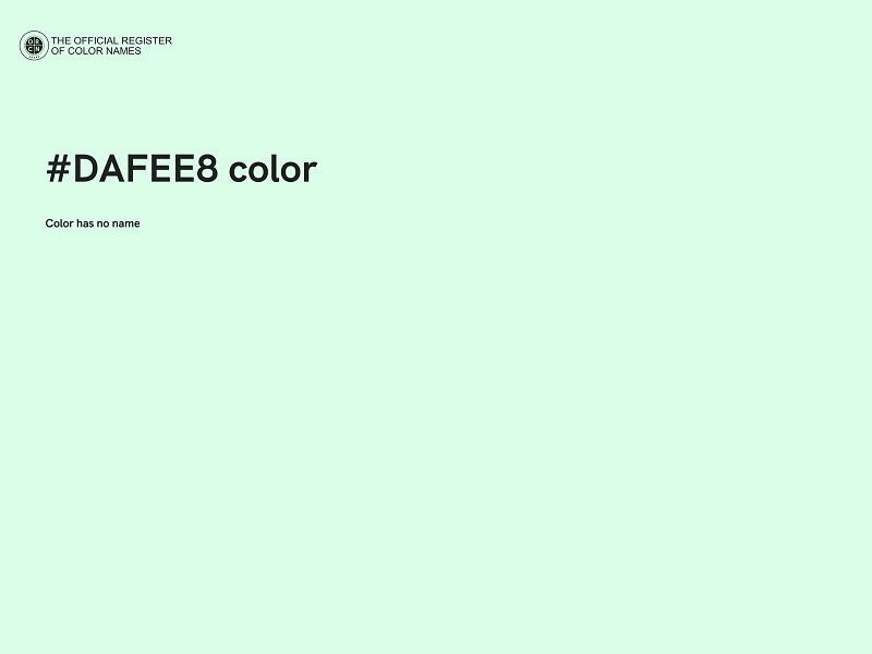 #DAFEE8 color image