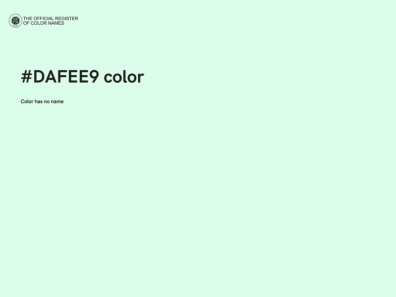 #DAFEE9 color image