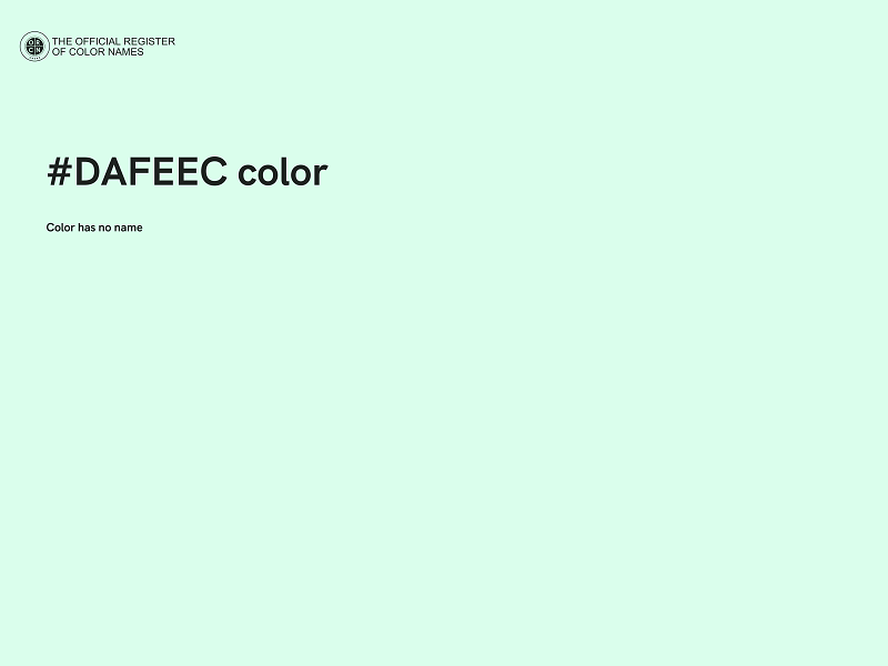 #DAFEEC color image