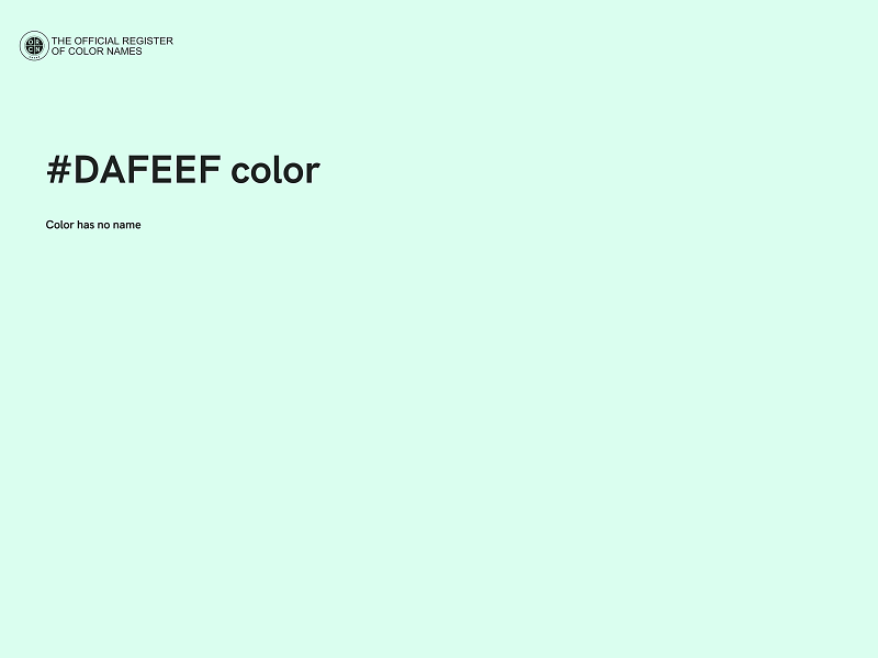 #DAFEEF color image