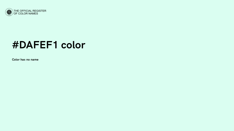 #DAFEF1 color image