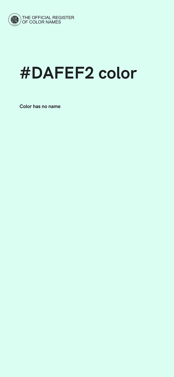 #DAFEF2 color image