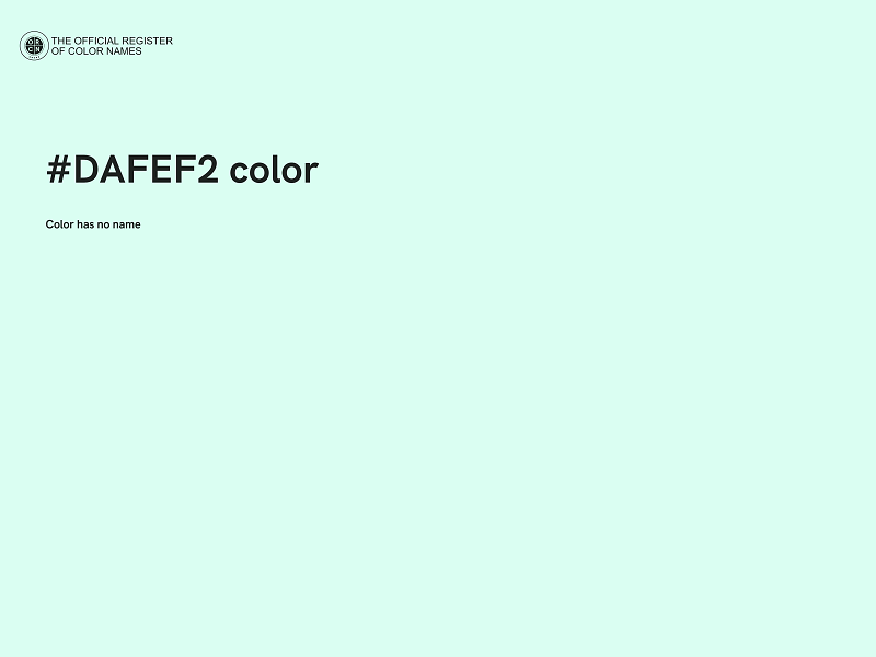 #DAFEF2 color image