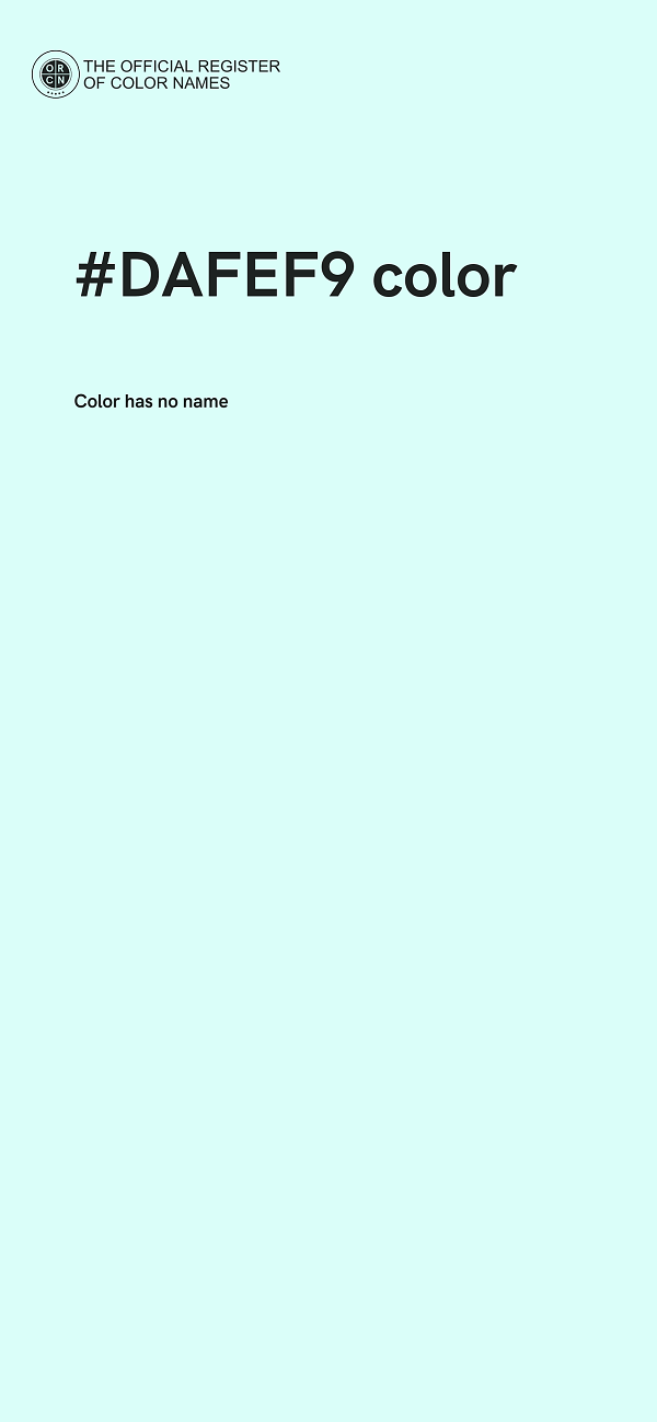 #DAFEF9 color image