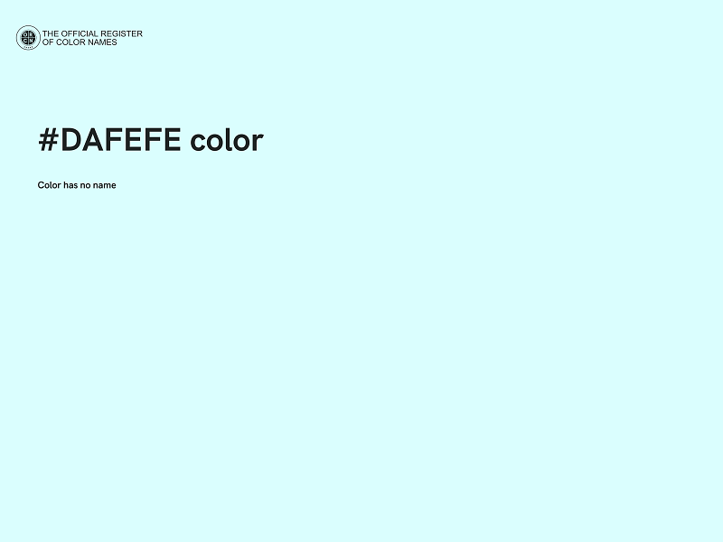 #DAFEFE color image