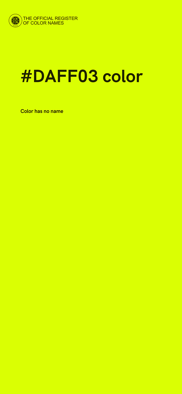 #DAFF03 color image