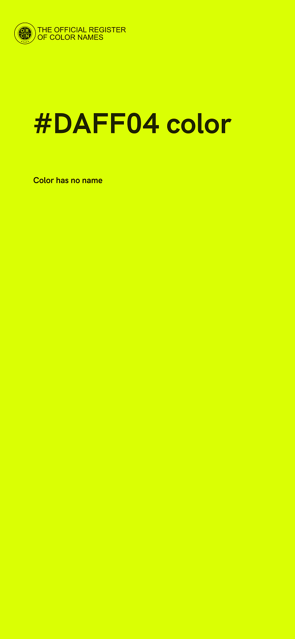 #DAFF04 color image