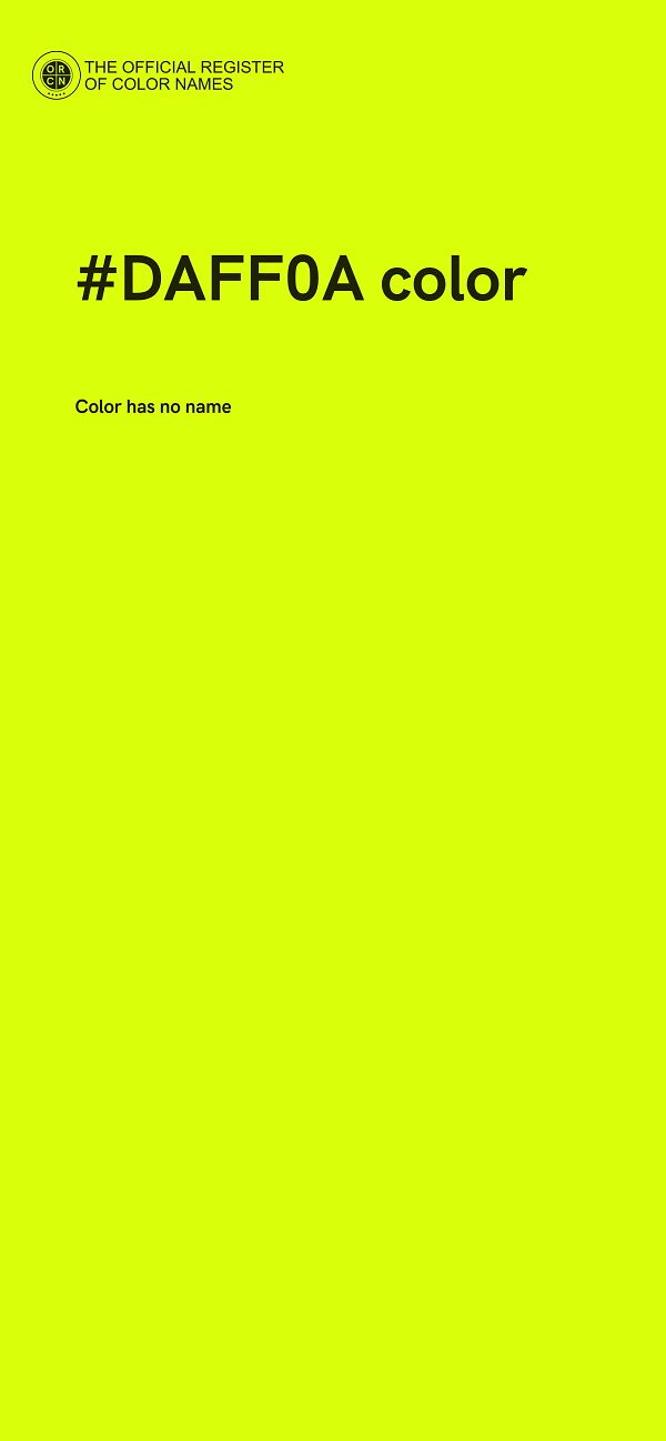 #DAFF0A color image