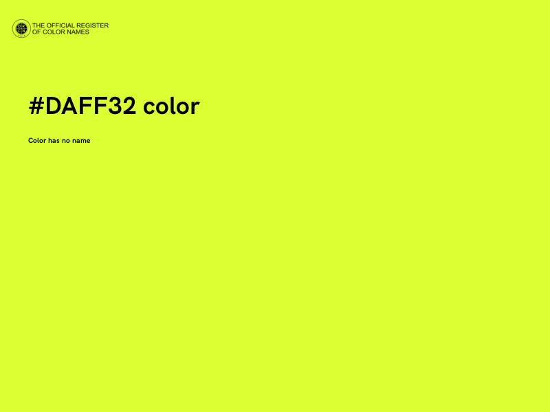 #DAFF32 color image