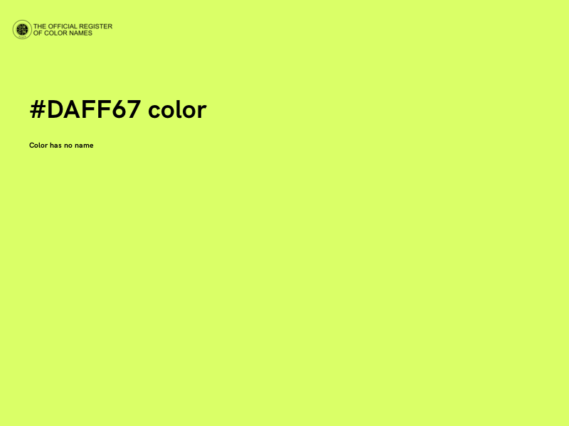 #DAFF67 color image