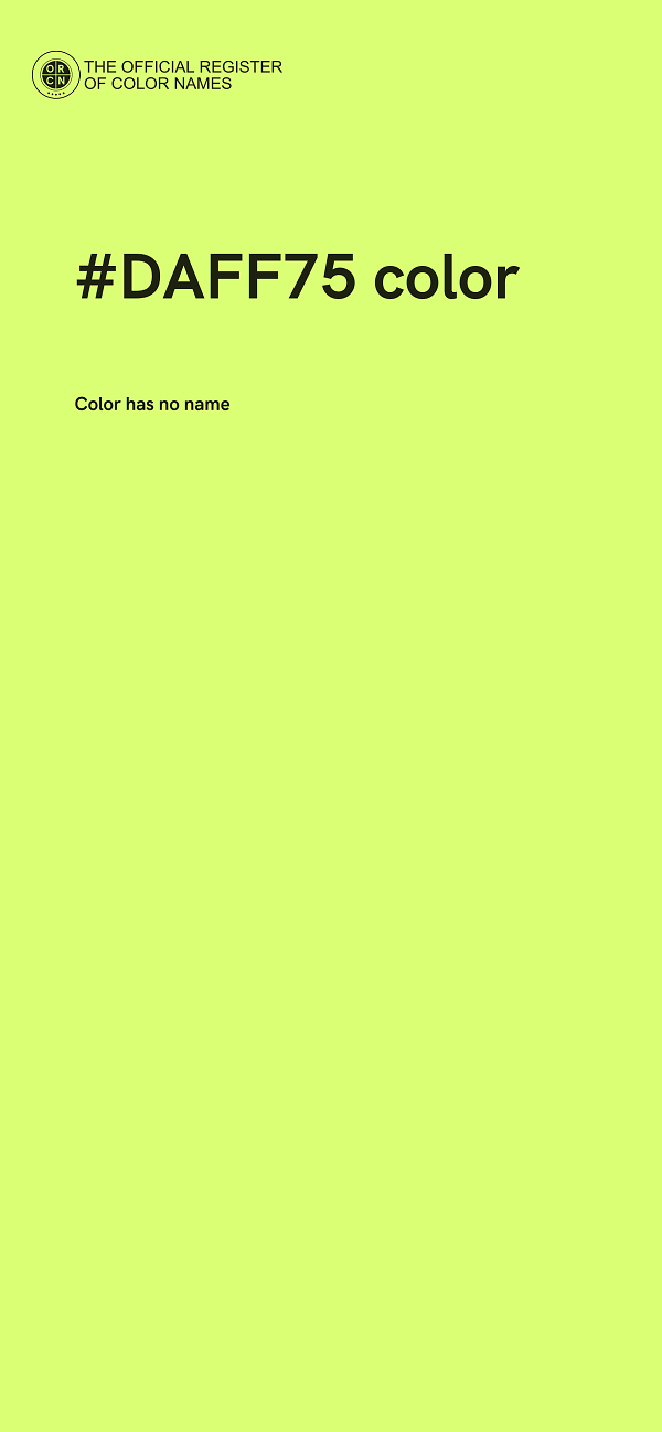 #DAFF75 color image
