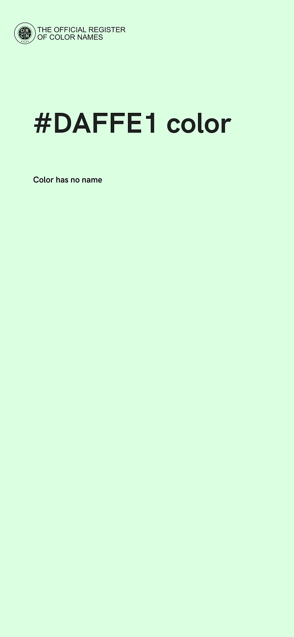 #DAFFE1 color image