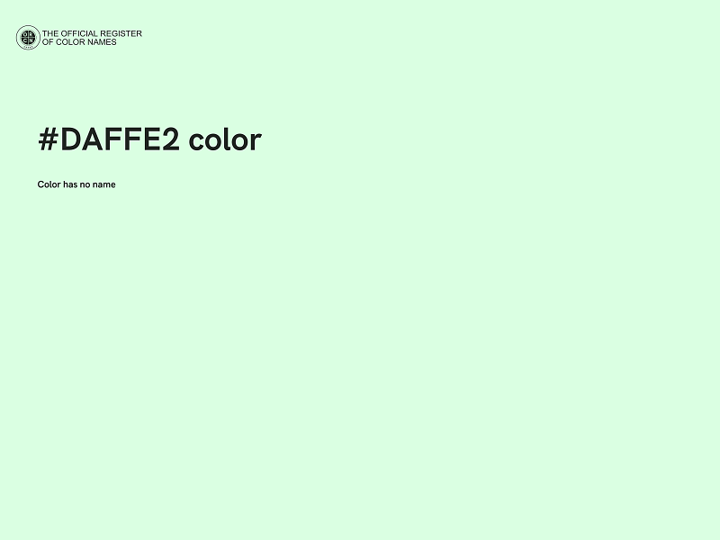 #DAFFE2 color image