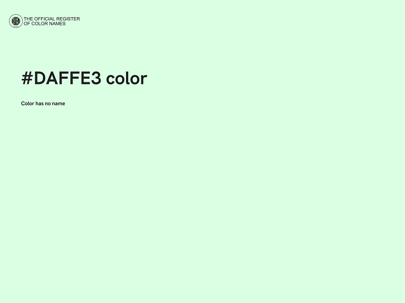 #DAFFE3 color image