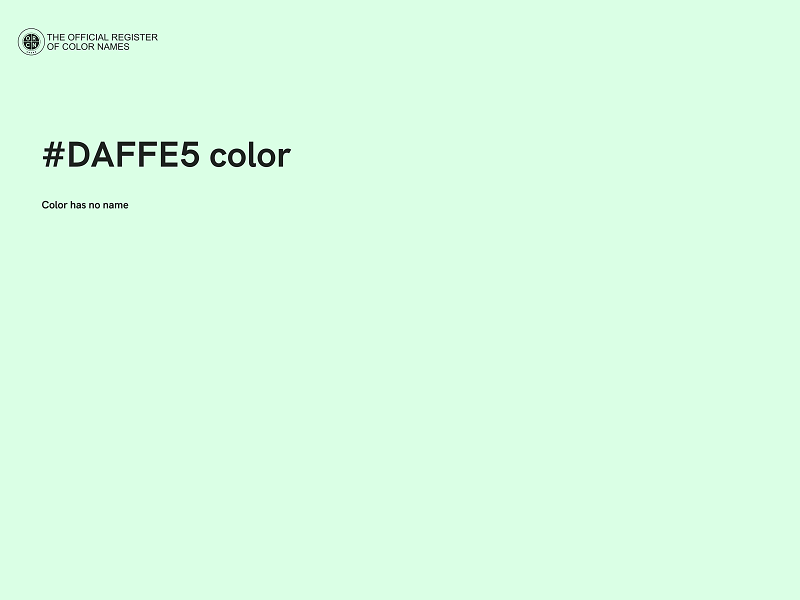 #DAFFE5 color image