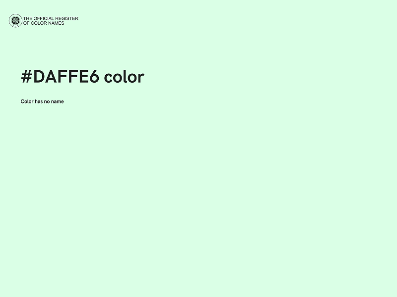 #DAFFE6 color image