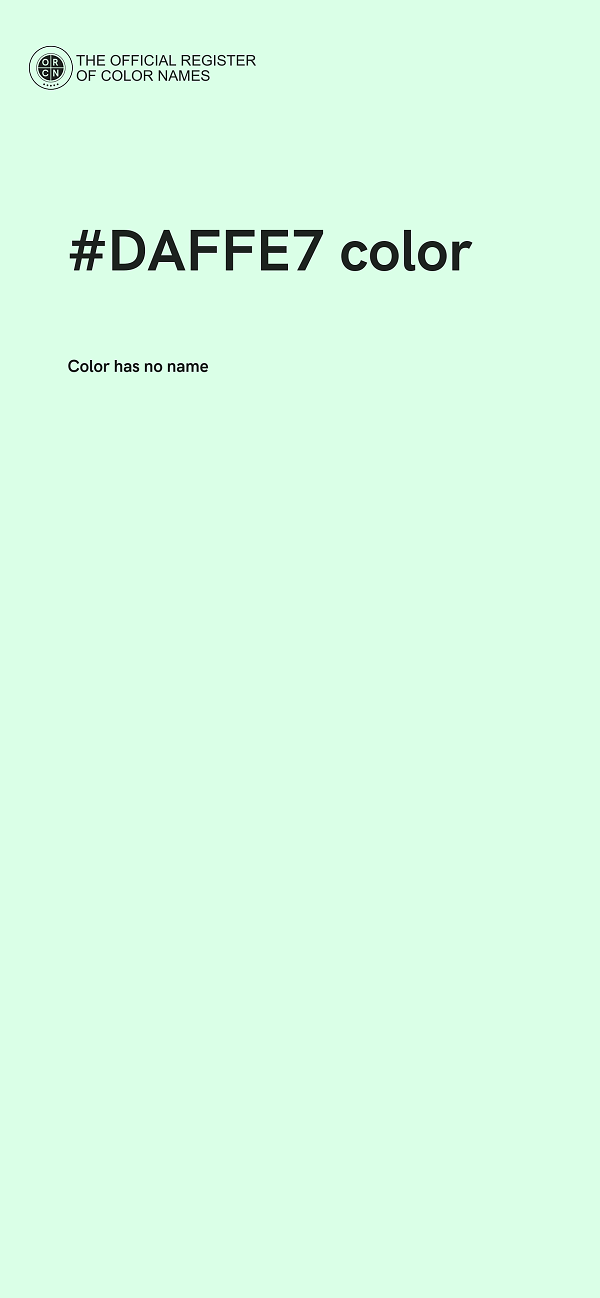 #DAFFE7 color image