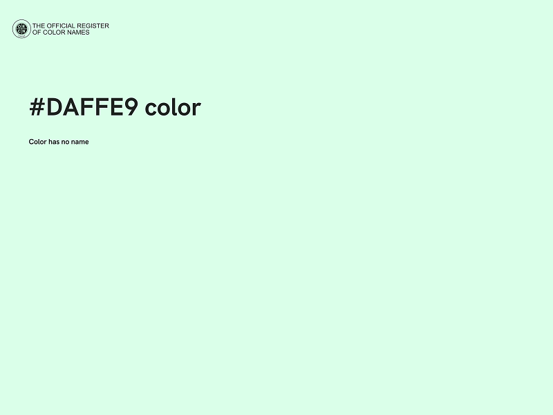 #DAFFE9 color image