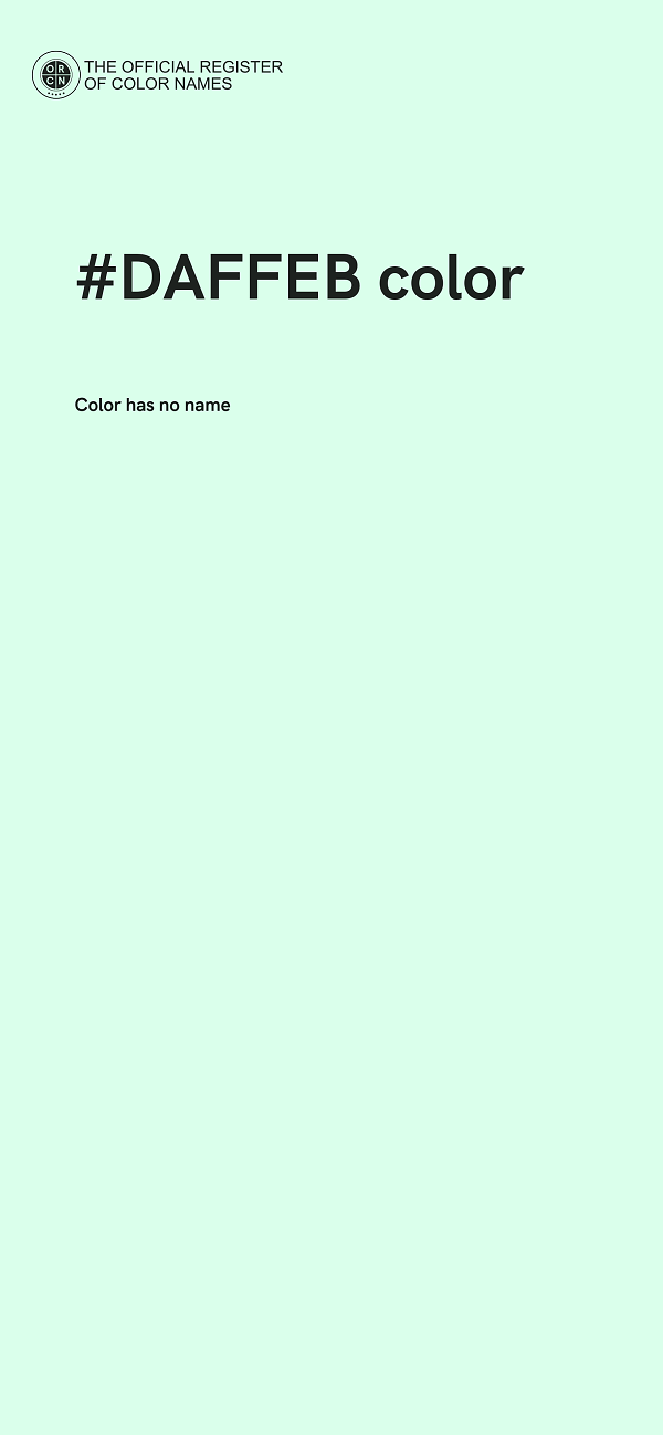 #DAFFEB color image